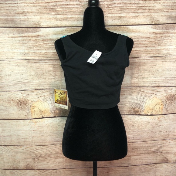 LF Furst of a Kind Polka Dot Button Down Crop Top - Picture 2 of 5